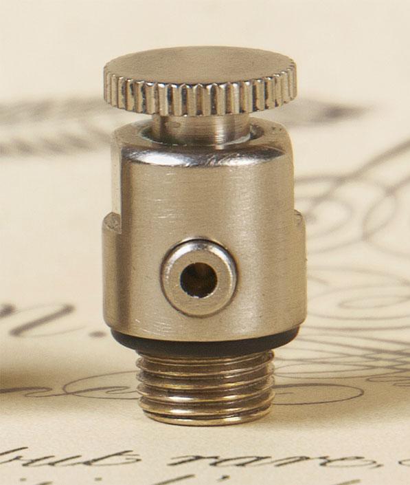 Abbey Lever Radiator Valve Set - Brushed Nickel